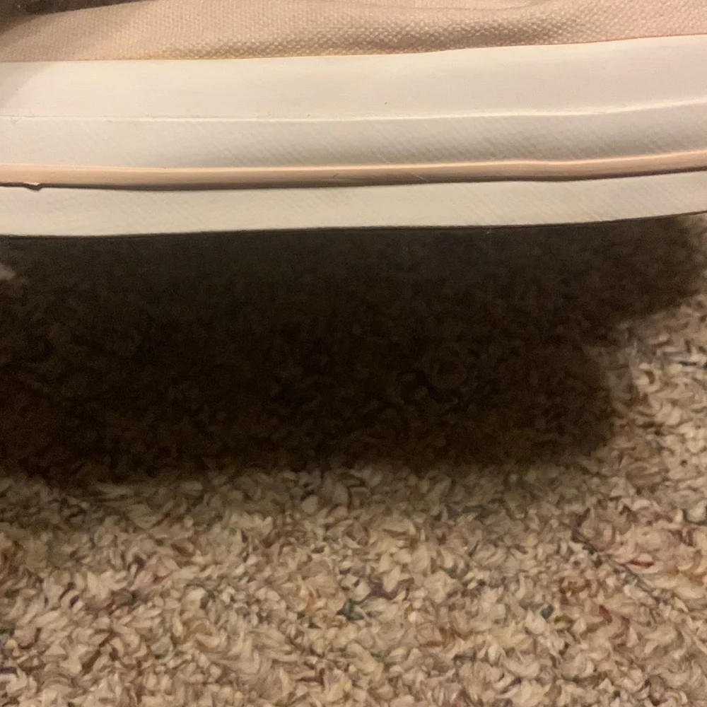 Converse low slip-on No laces Cream with stripe tongue 7 women 5 men Brown/tan - Picture 9 of 10